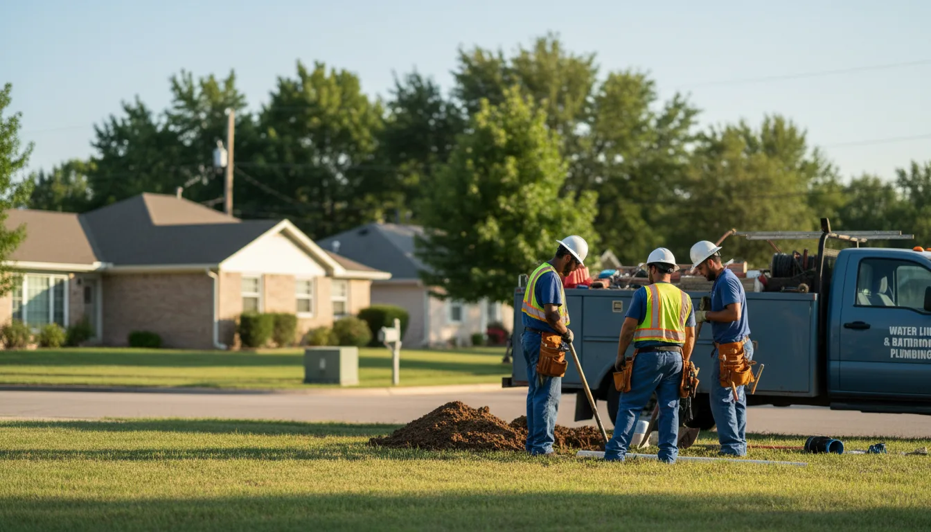 Residential water line and bathroom plumbing service in Crane, TX